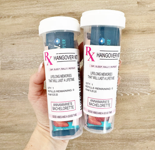Hangover Kit, Bachelorette party, Fun Night Out Kit, Girls trip