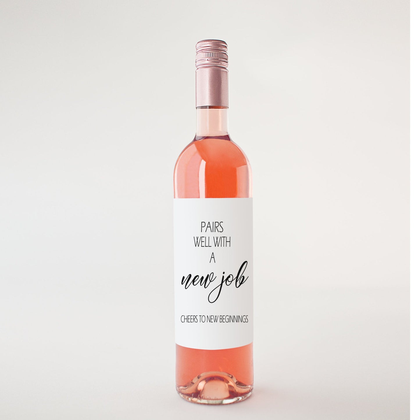 Pairs Well with a New Job Wine Label – Celebration Gift for Her & Him | New Job Gift | Custom Wine Labels