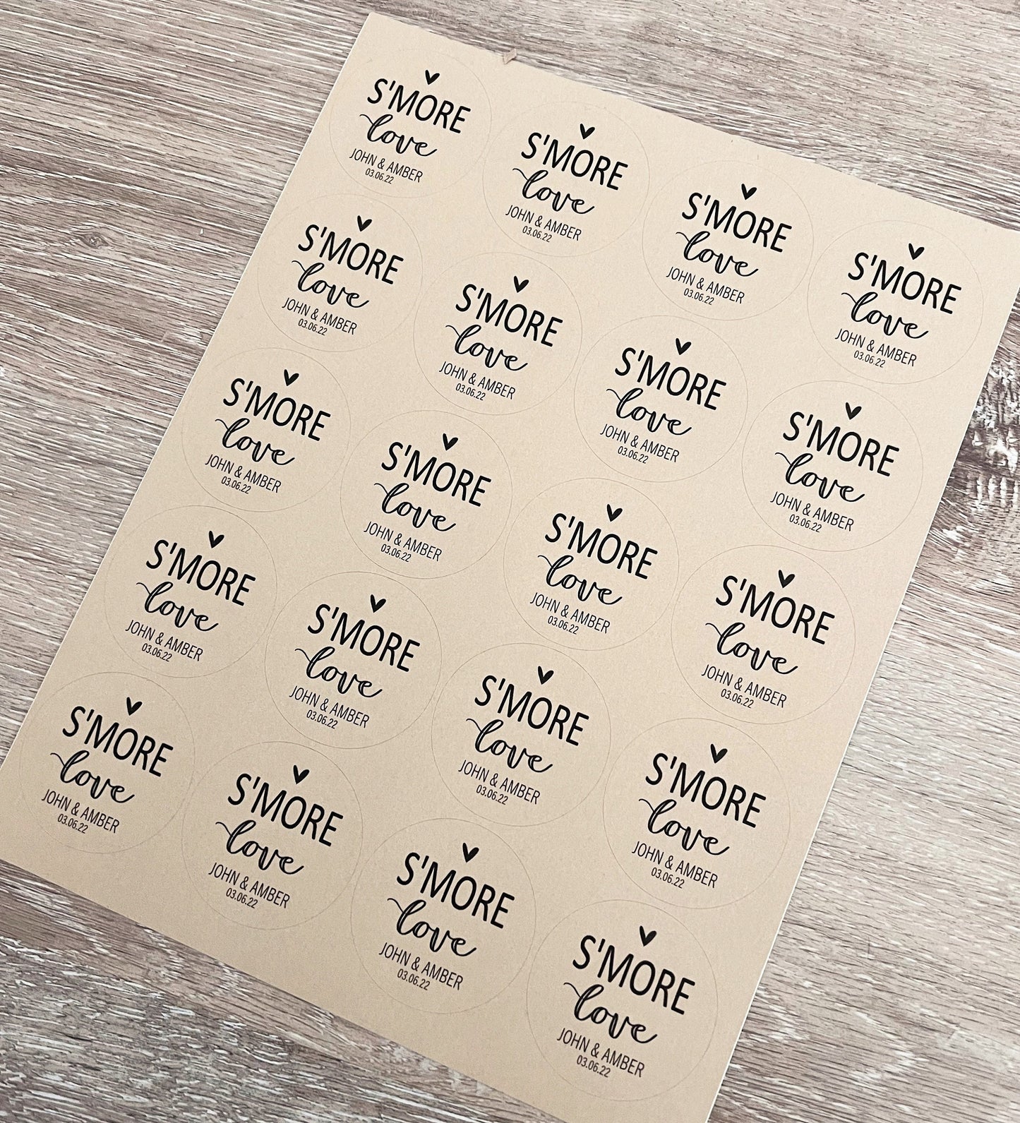 S’mores Favor Labels & Bags – Perfect for Weddings & Special Events | S’mores Wedding Favors | Custom Favor Stickers