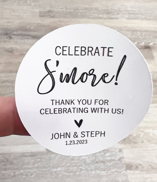 S’mores Favor Labels & Bags – Perfect for Weddings & Special Events | S’mores Wedding Favors | Custom Favor Stickers