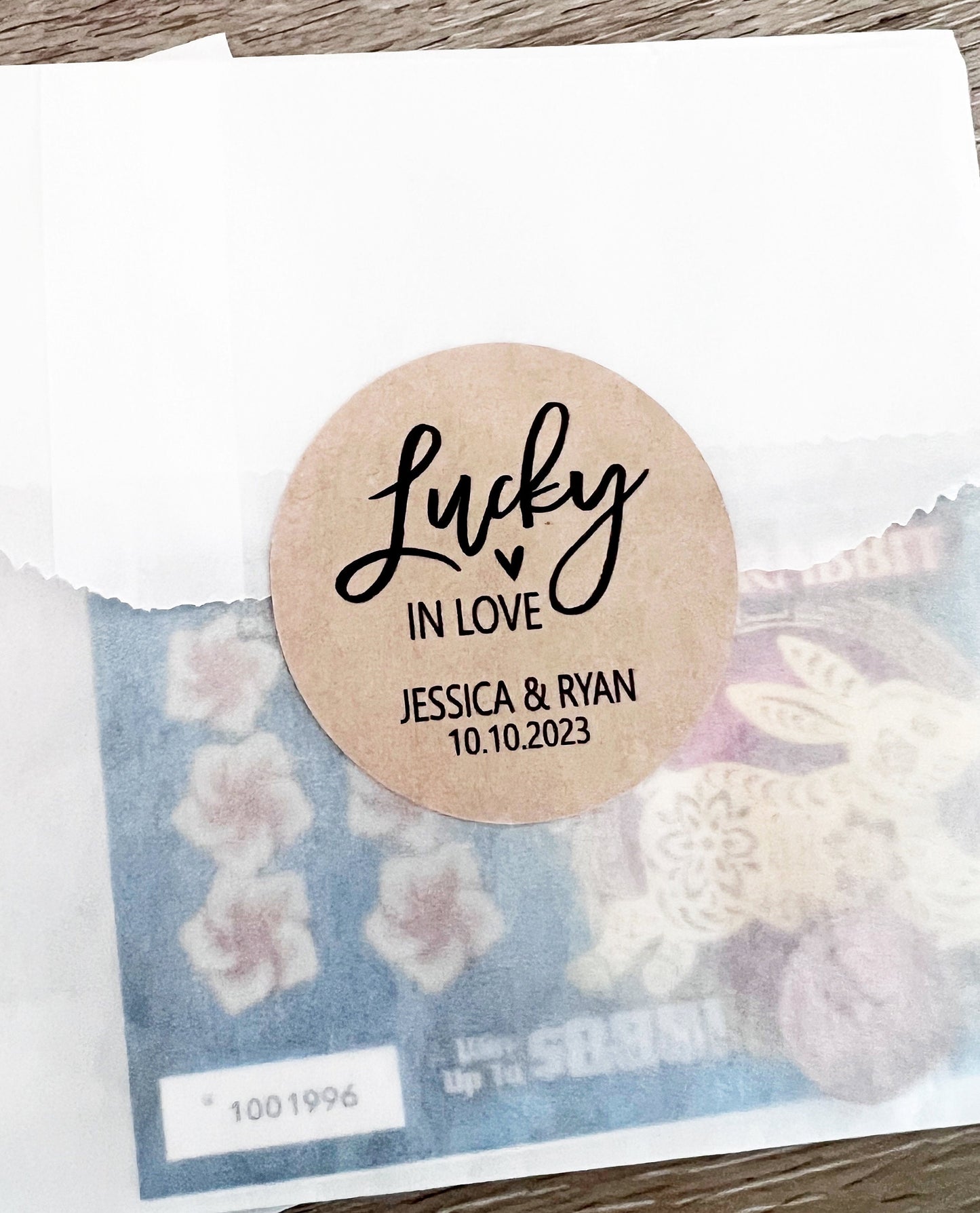 Lotto Ticket Wedding Favors | Lucky in Love Favor Bags | Lottery Ticket Favor Gifts