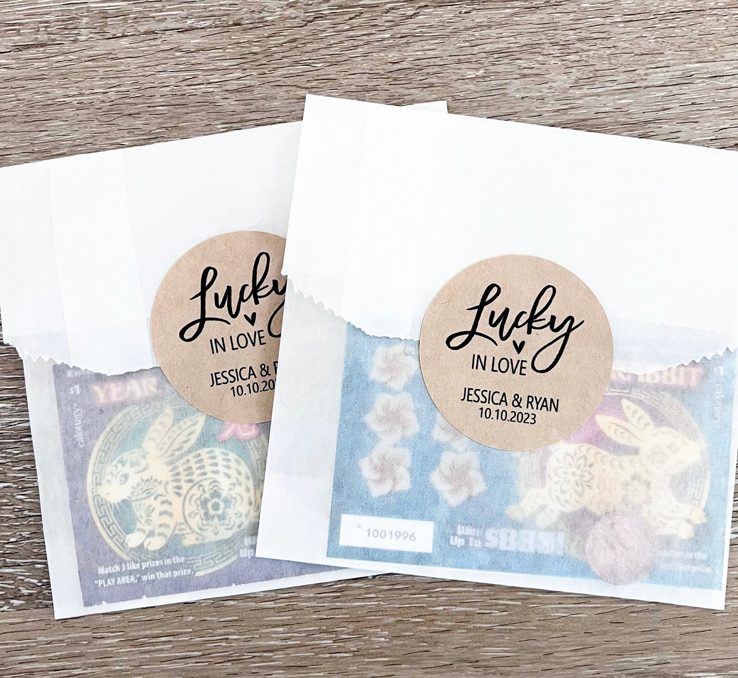 Lotto Ticket Wedding Favors | Lucky in Love Favor Bags | Lottery Ticket Favor Gifts
