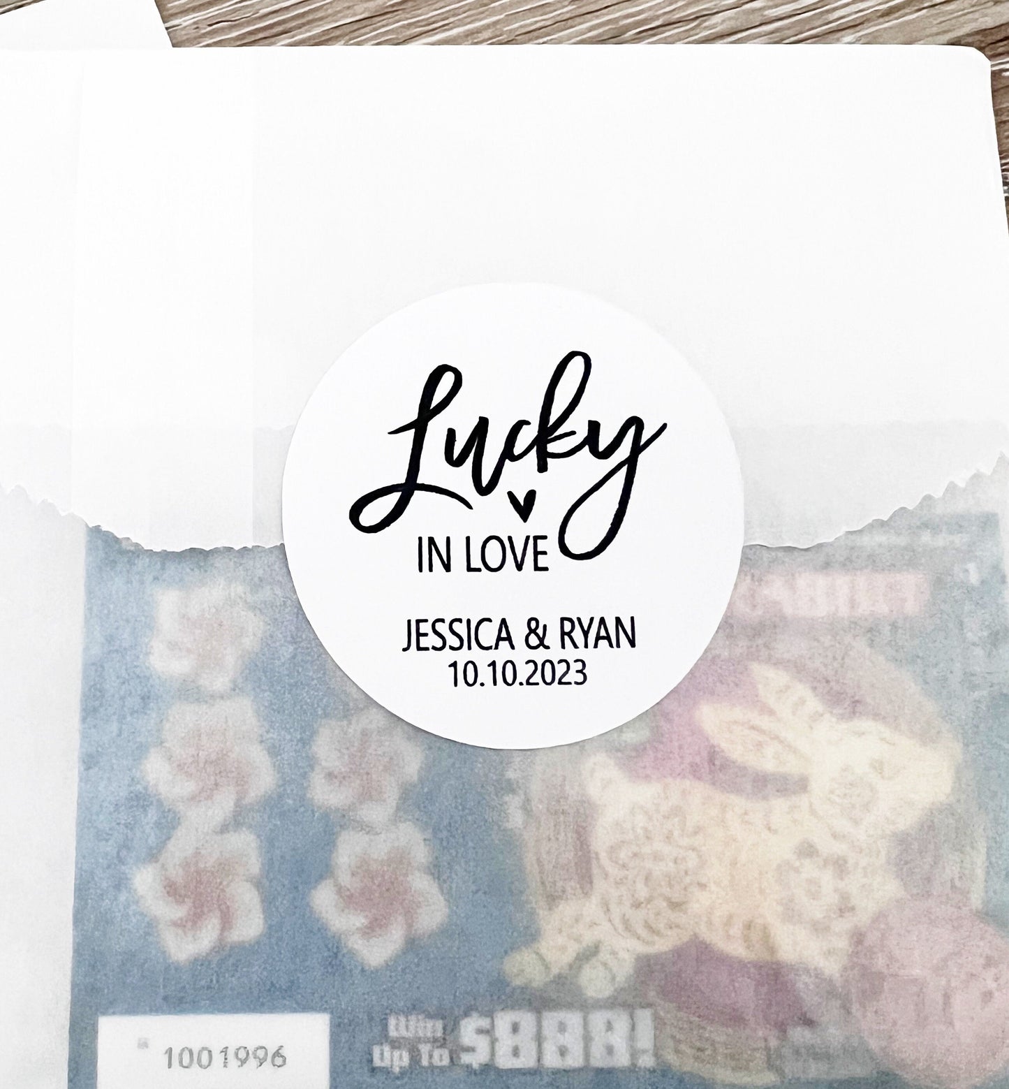 Lotto Ticket Wedding Favors | Lucky in Love Favor Bags | Lottery Ticket Favor Gifts