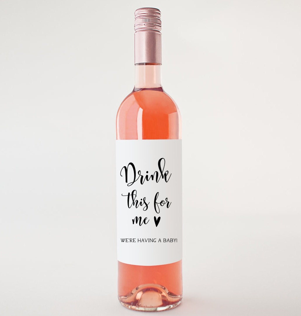 Baby Announcement Wine Labels – Pregnancy Reveal | Pairs Well with Being Grandparents, Aunt & Uncle | Custom Gift