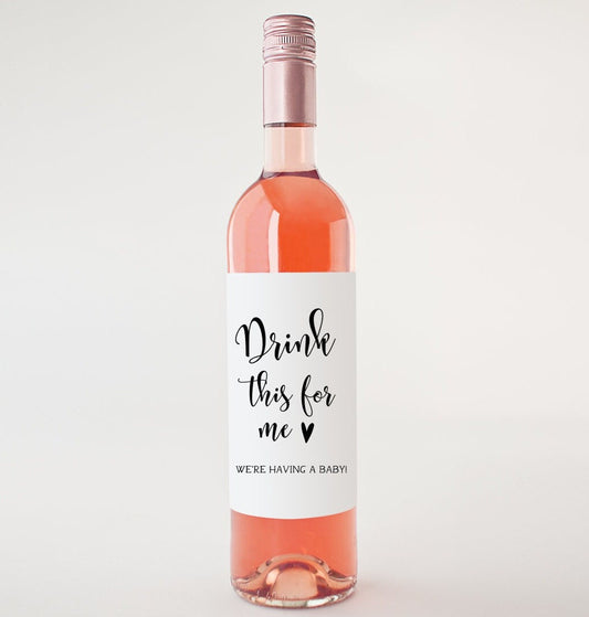 Baby Announcement Wine Labels – Pregnancy Reveal | Pairs Well with Being Grandparents, Aunt & Uncle | Custom Gift