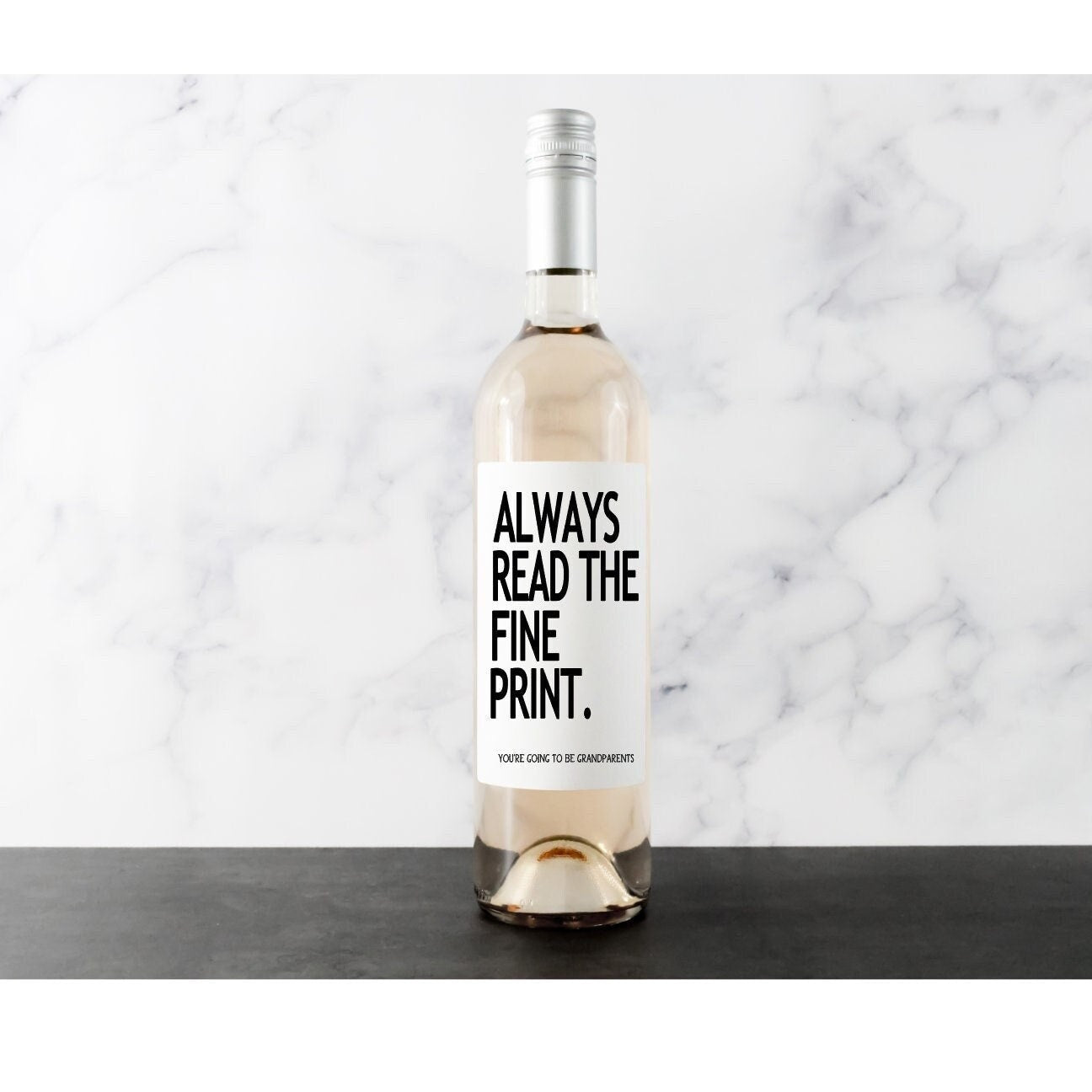 Baby Announcement Wine Labels – Pregnancy Reveal | Pairs Well with Being Grandparents, Aunt & Uncle | Custom Gift