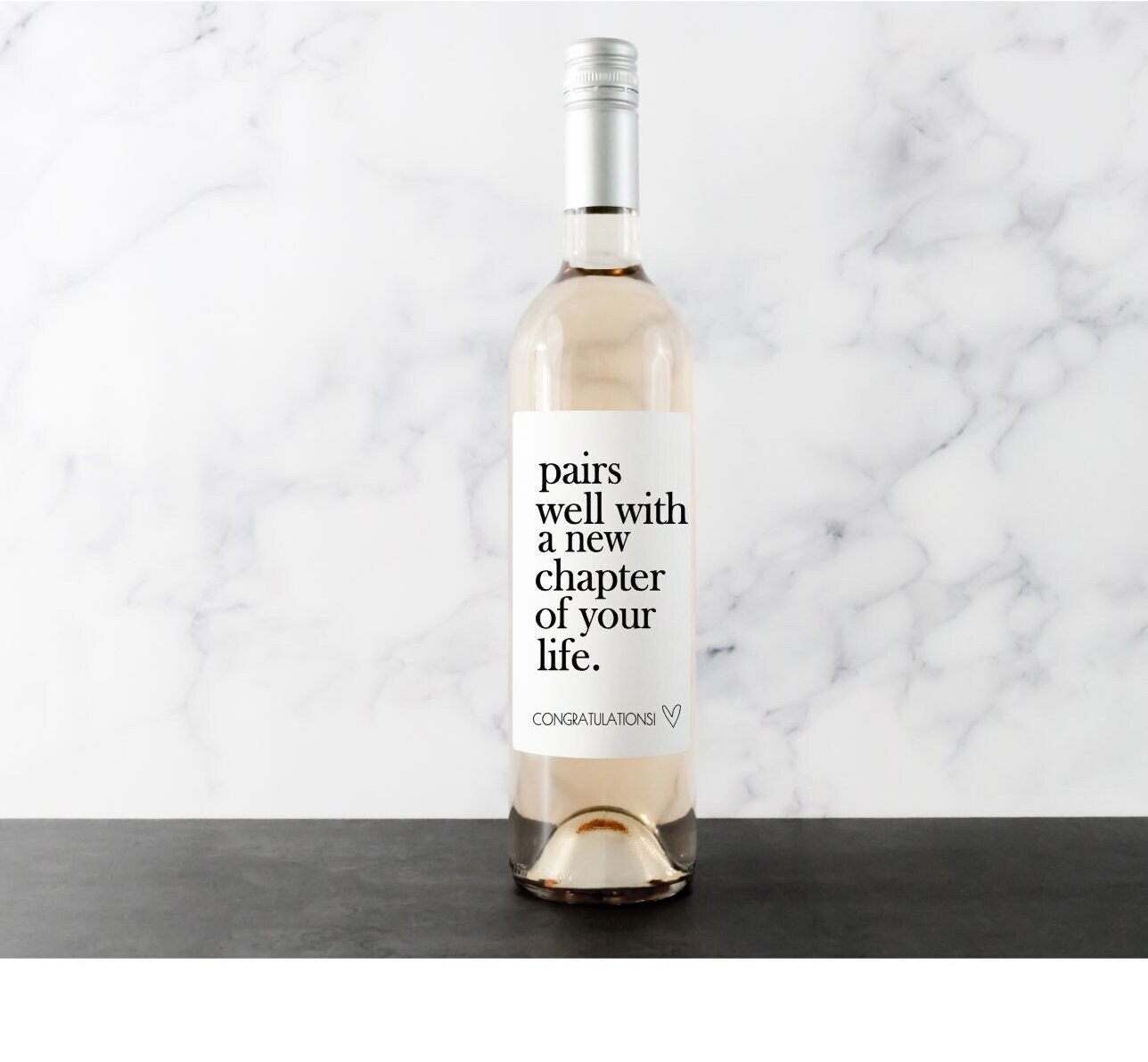New Chapter, Fresh Start Wine Label – New Job Gift | Retirement Gift | Celebration Gift for Her & Him