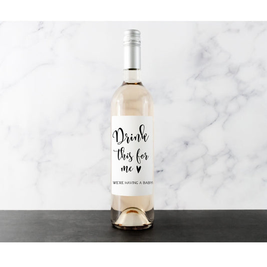 Baby Announcement Wine Labels – Pregnancy Reveal | Pairs Well with Being Grandparents, Aunt & Uncle | Custom Gift