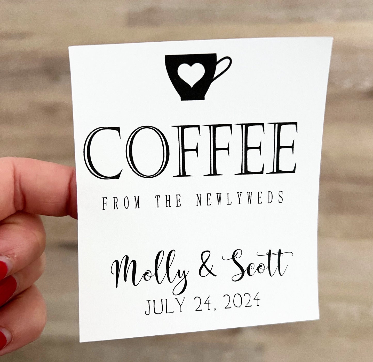 Coffee Wedding Favors – Black Coffee Favor Bags | Personalized Wedding Favors | Wedding Coffee Gift Bags