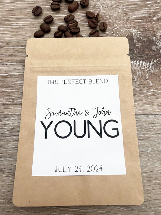 Personalized Coffee Wedding Favors – Custom Coffee Bags for Weddings & Special Events