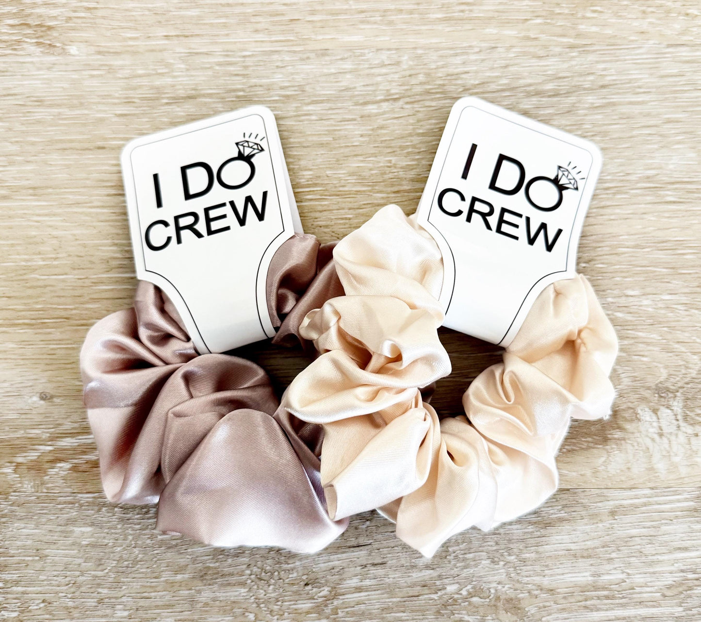 Silk Satin Scrunchies for Bridesmaids, Wedding Favors, Bachelorette Party Gifts, Custom Scrunchies, Bridal Party Accessories