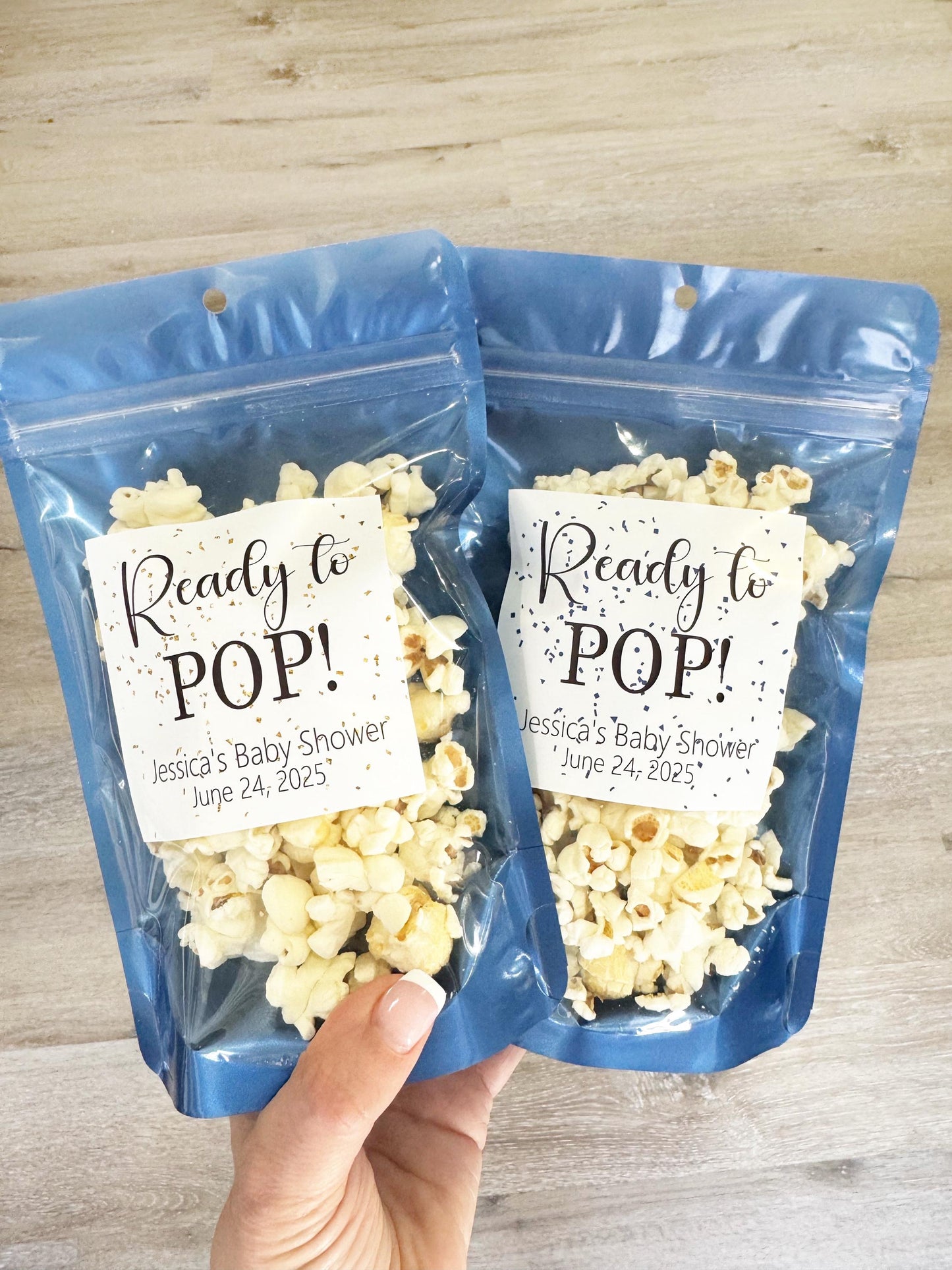 Ready to Pop Baby Shower Favor Bags – Pre-Assembled Treat Bags with Stickers – Baby Shower Favors for Guests – Gender Reveal Bags