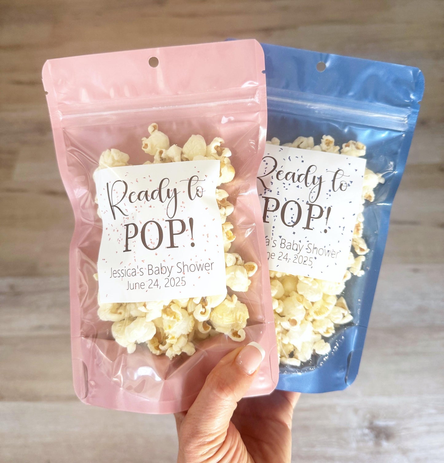 Ready to Pop Baby Shower Favor Bags – Pre-Assembled Treat Bags with Stickers – Baby Shower Favors for Guests – Gender Reveal Bags