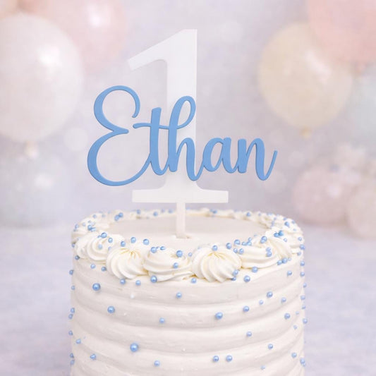 Birthday Cake Topper, Personalized Happy Birthday