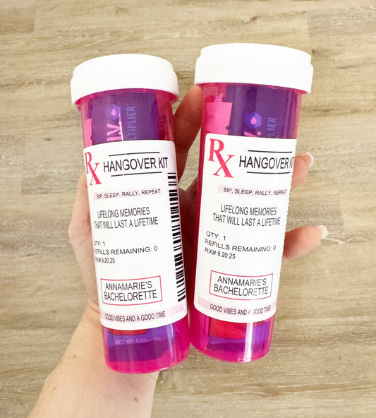 Hangover Kit, Bachelorette party, Fun Night Out Kit, Girls trip