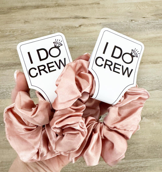 Silk Satin Scrunchies for Bridesmaids, Wedding Favors, Bachelorette Party Gifts, Custom Scrunchies, Bridal Party Accessories
