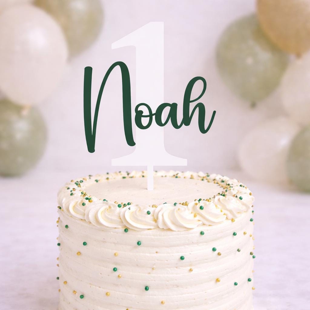 Birthday Cake Topper, Personalized Happy Birthday