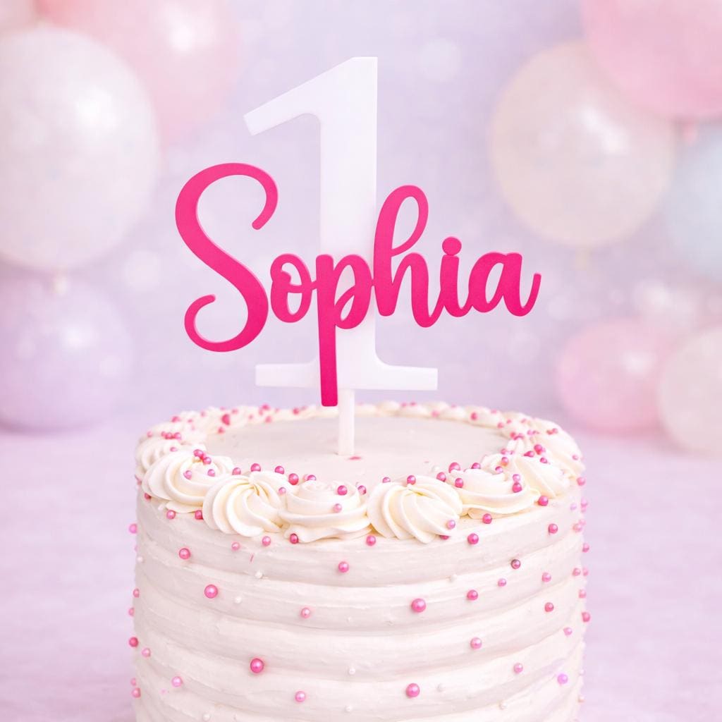 Birthday Cake Topper, Personalized Happy Birthday