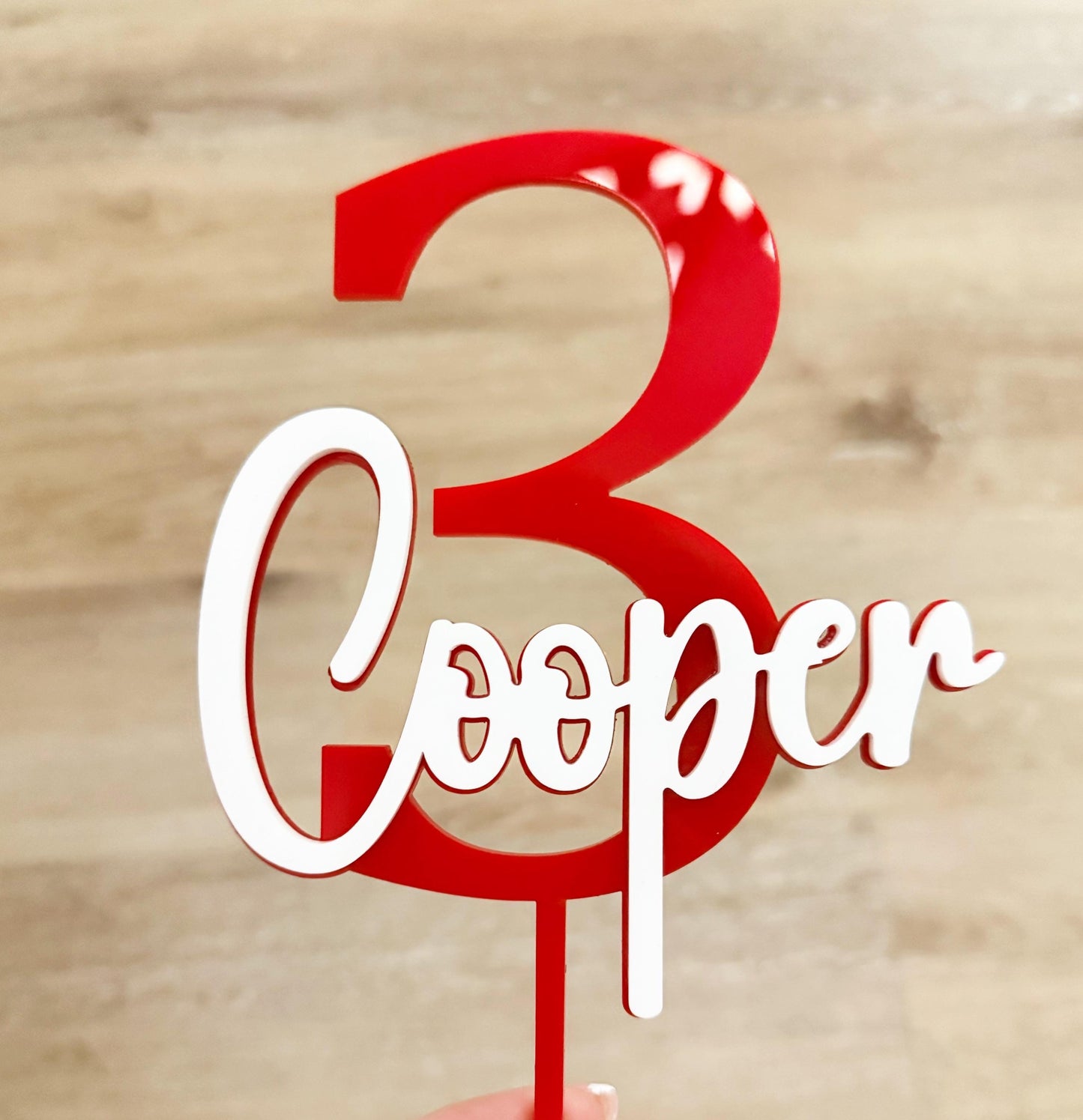 Birthday Cake Topper, Personalized Happy Birthday, Custom Acrylic Name &amp; Age