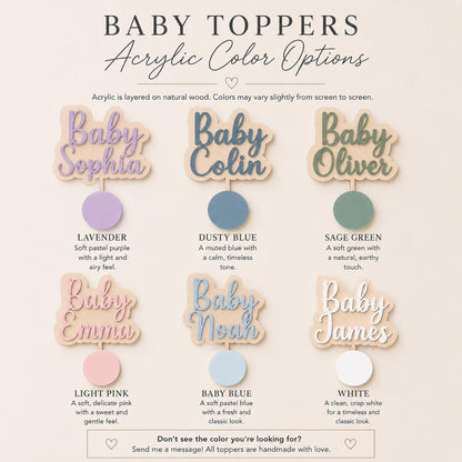 Baby Shower Cake Topper, Cake Topper, Custom Wood Cake Topper